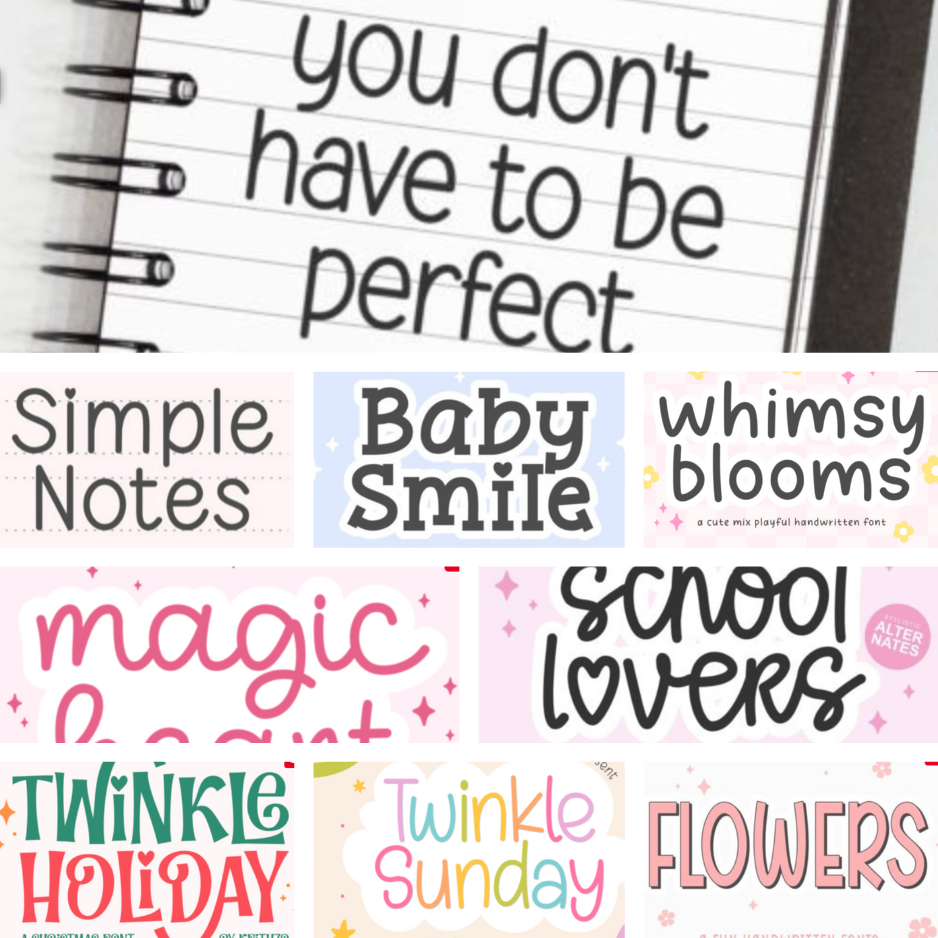 Pack de Fuentes con Letra Manuscrita Encantadora