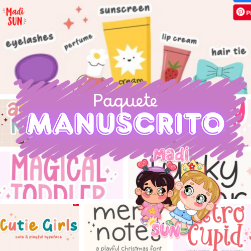Pack de Fuentes con Letra Manuscrita Encantadora